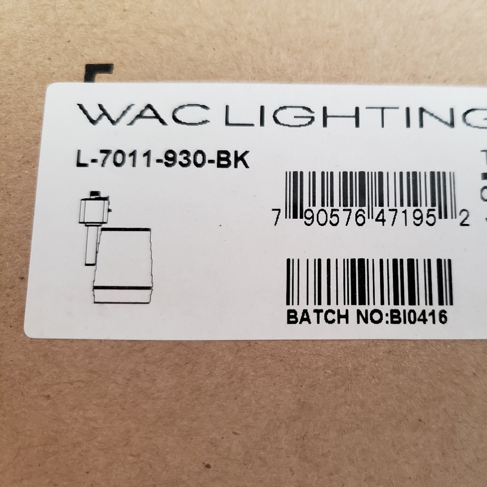 WAC LIGHTING L-7011-930-BK Track Light